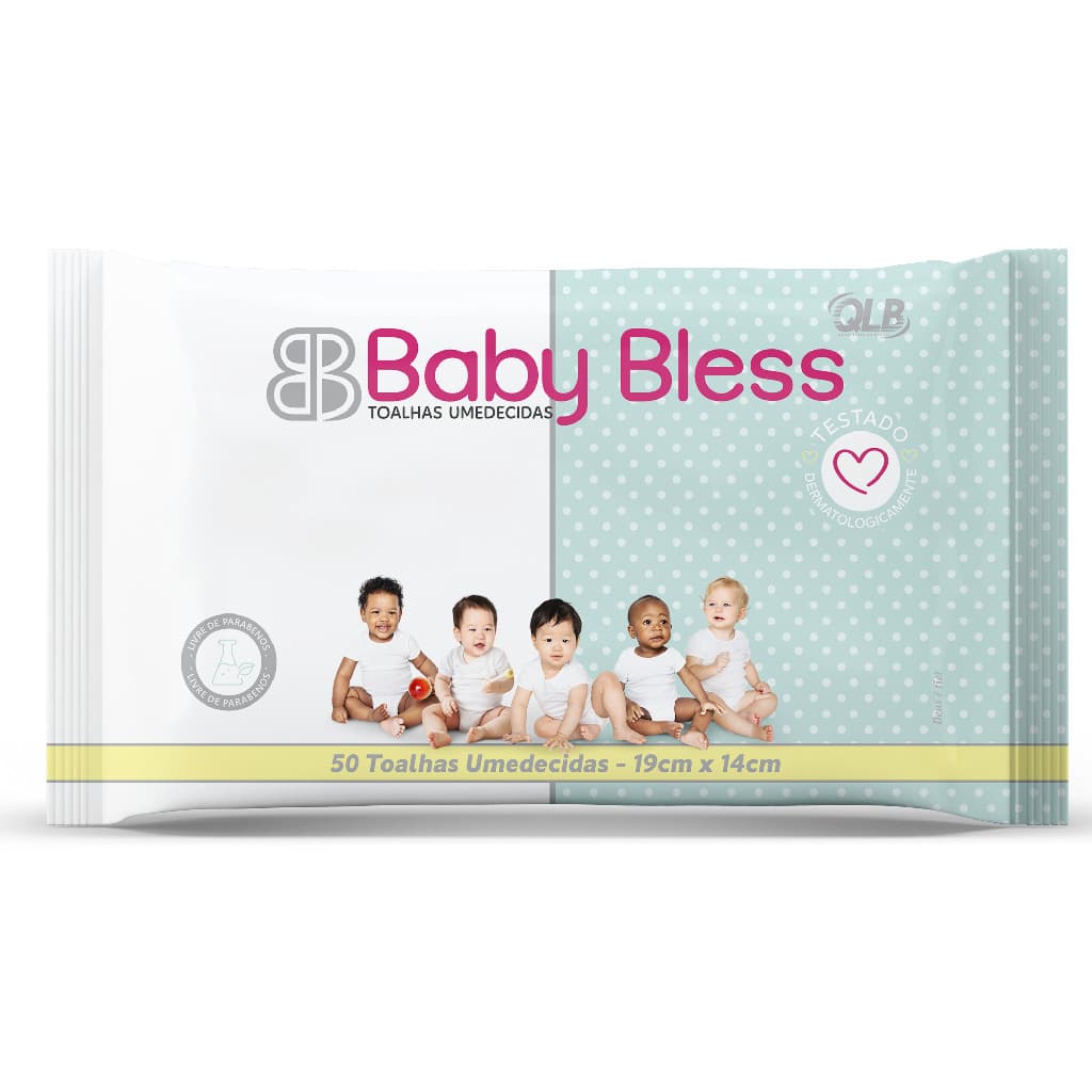 Toalha Umedecida Baby Bless 19cm x 14cm C/50 Unidades
