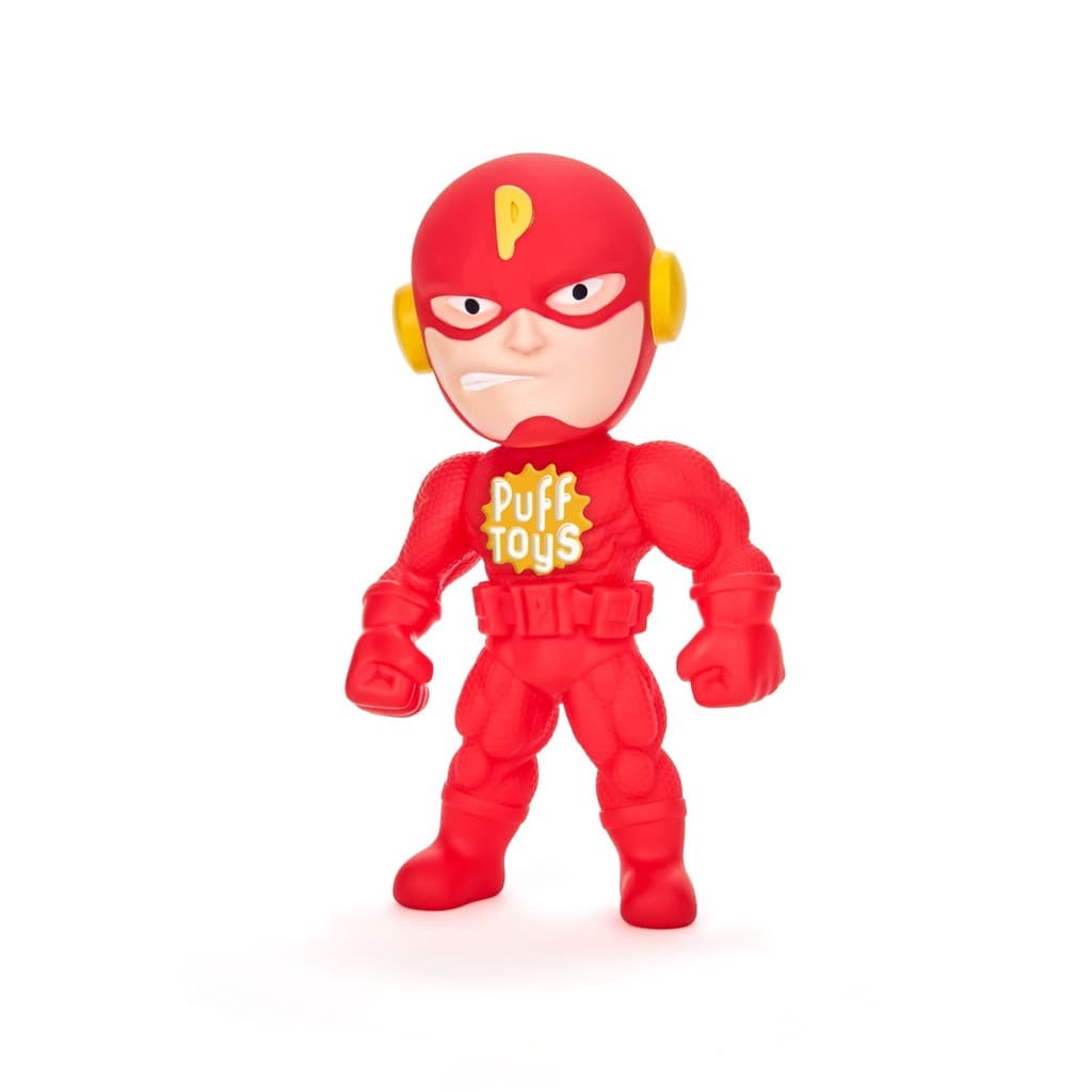 Boneco Heróis Infantil Vinil Macio Brinquedo Flash Hero Running Man Articulado - Puff Toys