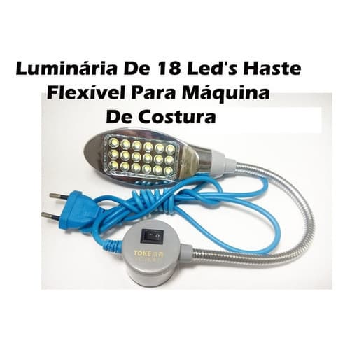 KIT 2 LUMINARIAS DE LED 18 LEDS COM ASTE