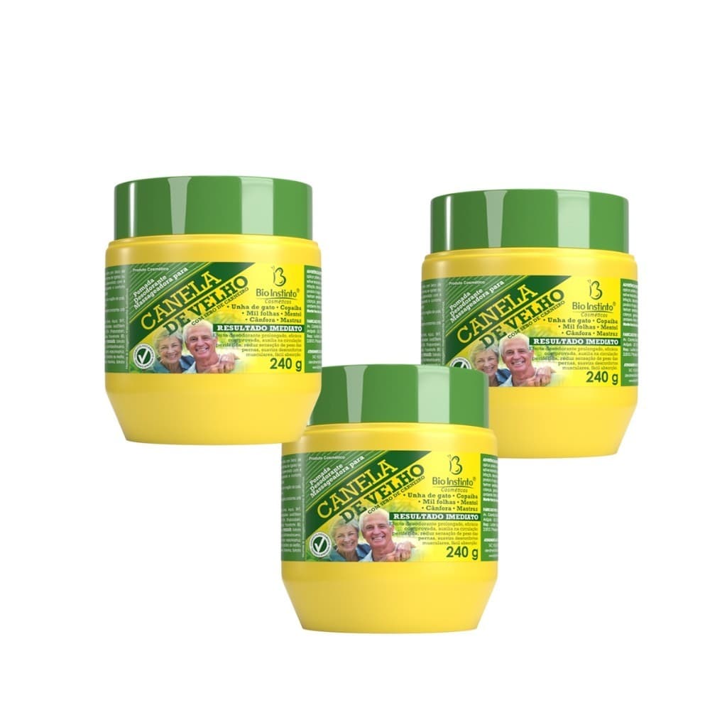Kit C/3Un Gel Canela de Velho 240gr - Bio instinto