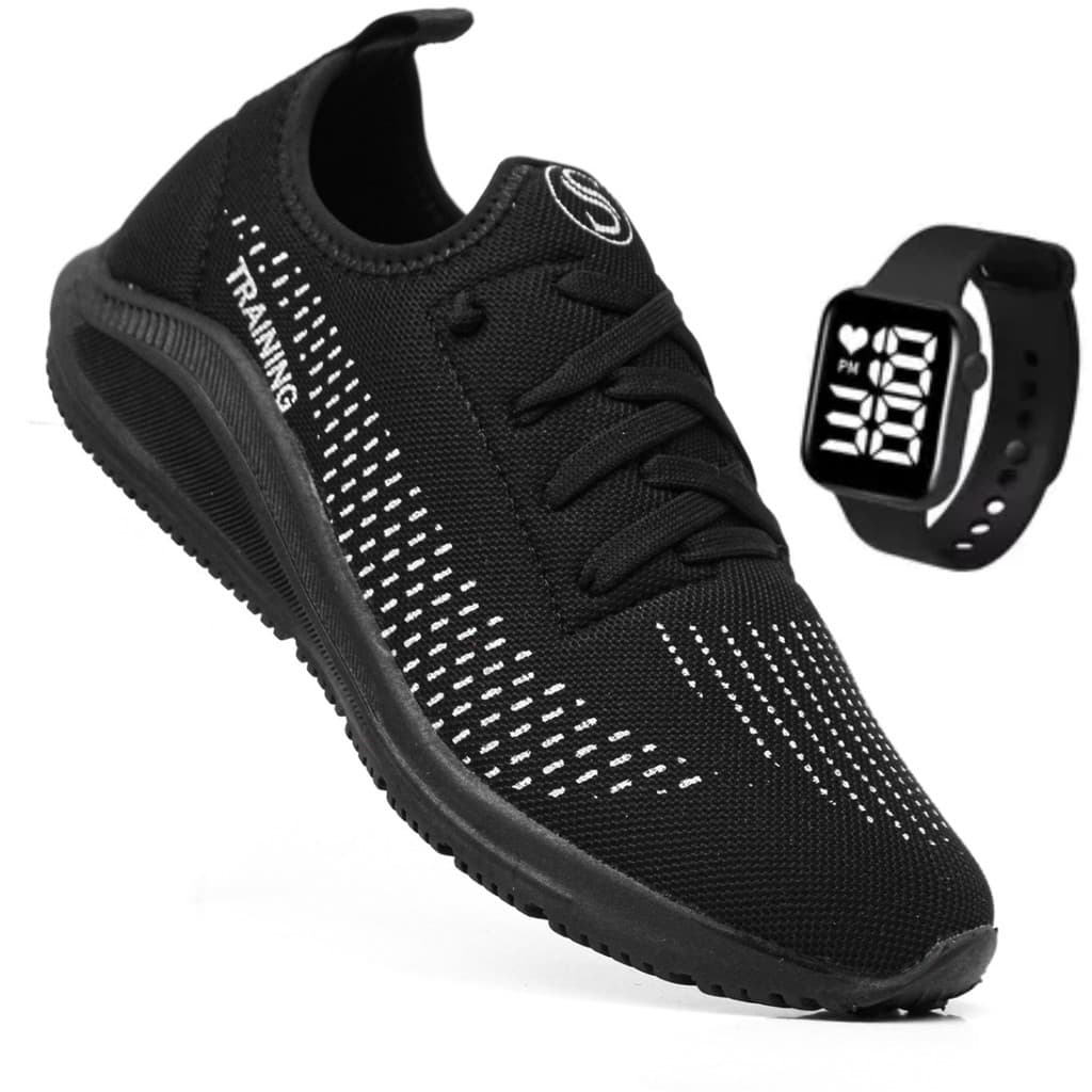 Tenis Esportivo Masculino Academia Olimp Caminhada Corrida Treino Cross-Fit Leve Macio Confortável + Relógio