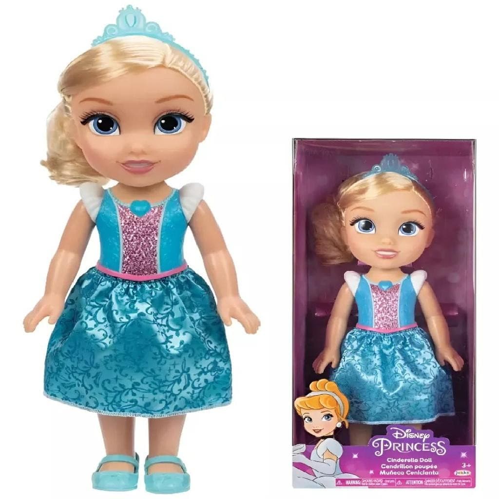 Boneca Cinderela Princesa Disney Toddler Articulada com 38cm - Multikids