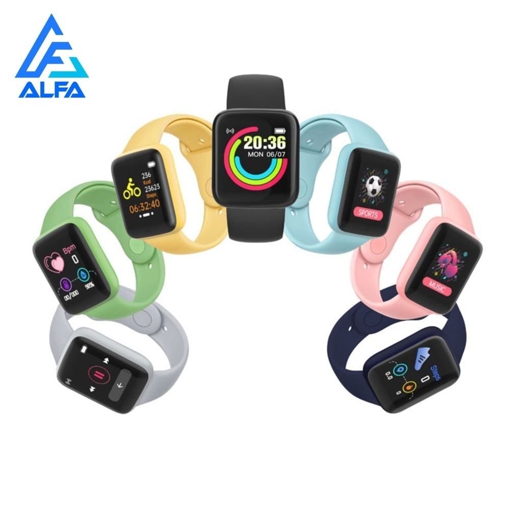Relógio D20/Y68 Macaron Smartwatch Inteligente