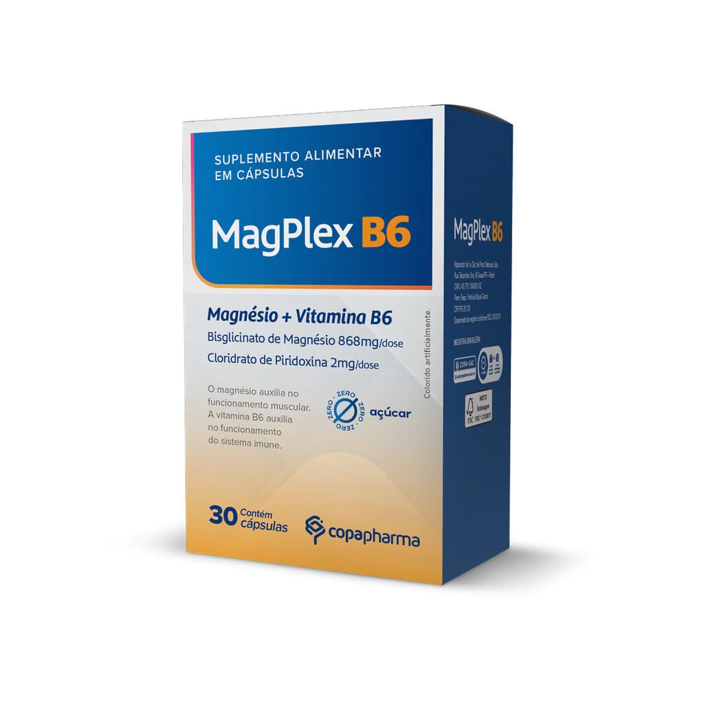 Suplemento Magnesio + Vitamina B6 Copapharma 30 Cápsulas