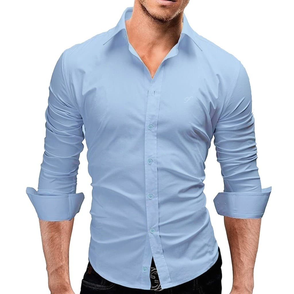 Camisa Social Masculina Manga Longa Slim Fit Com Algodão Blusa Social Premium Tecido Muito Bom Camisa Masculina Social Slim