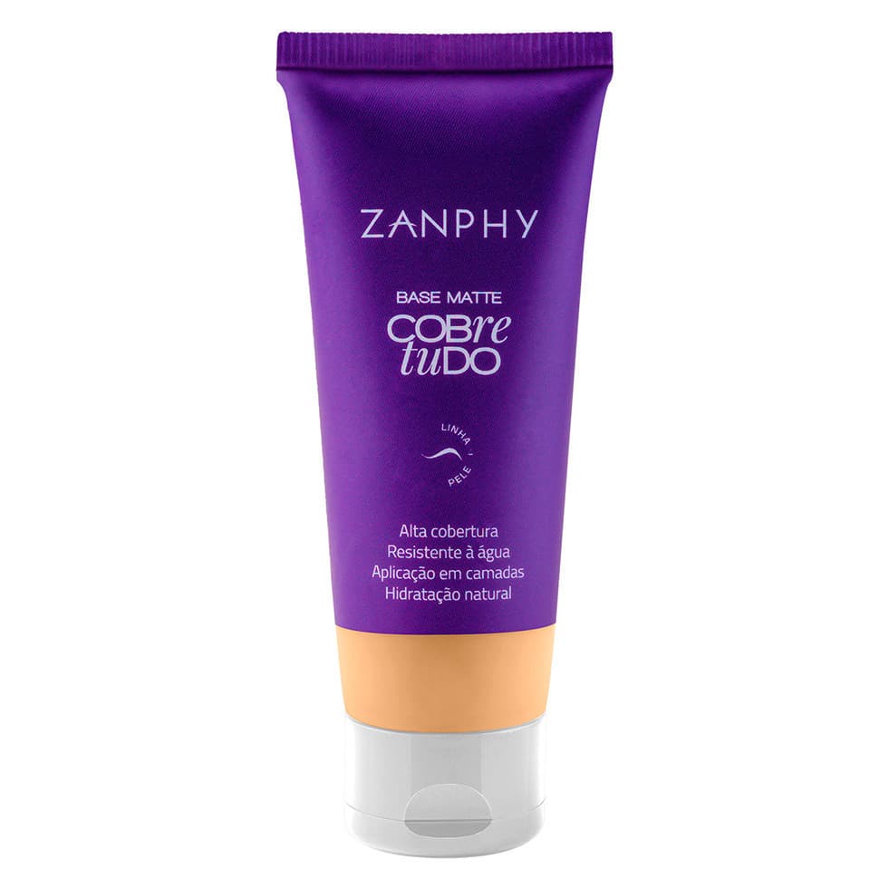 Base Liquida Matte Cobre Tudo Cor 03 Linha Pele - ZANPHY