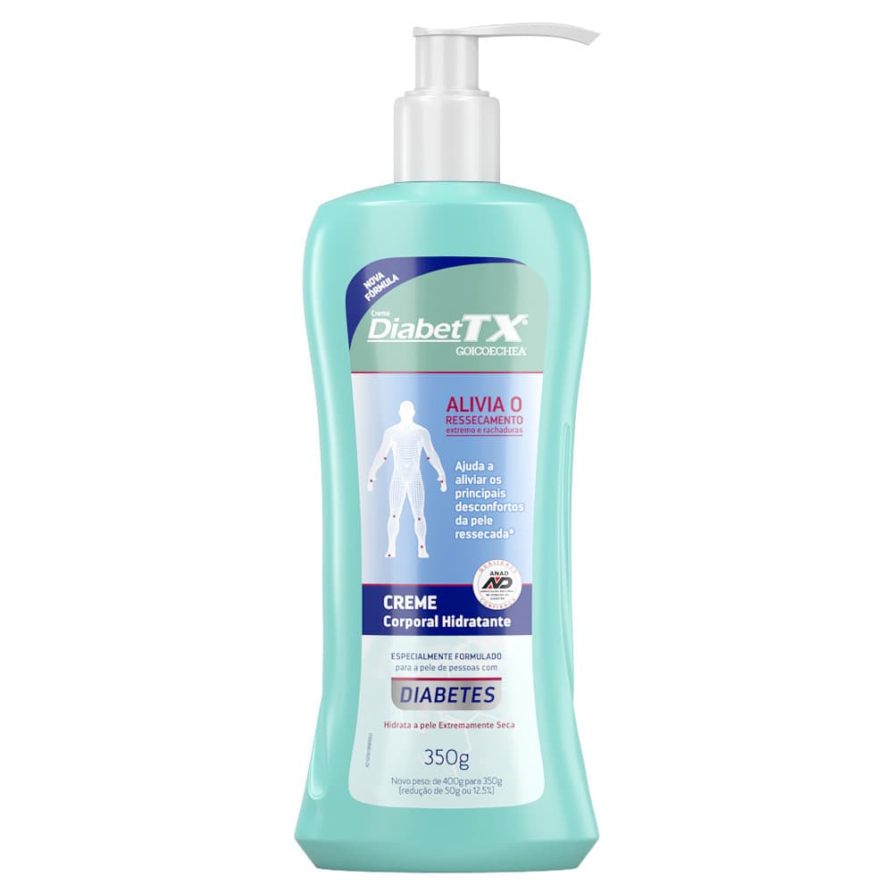 Creme Hidratante DiabetTX Corporal 350g - Creme para Diabéticos