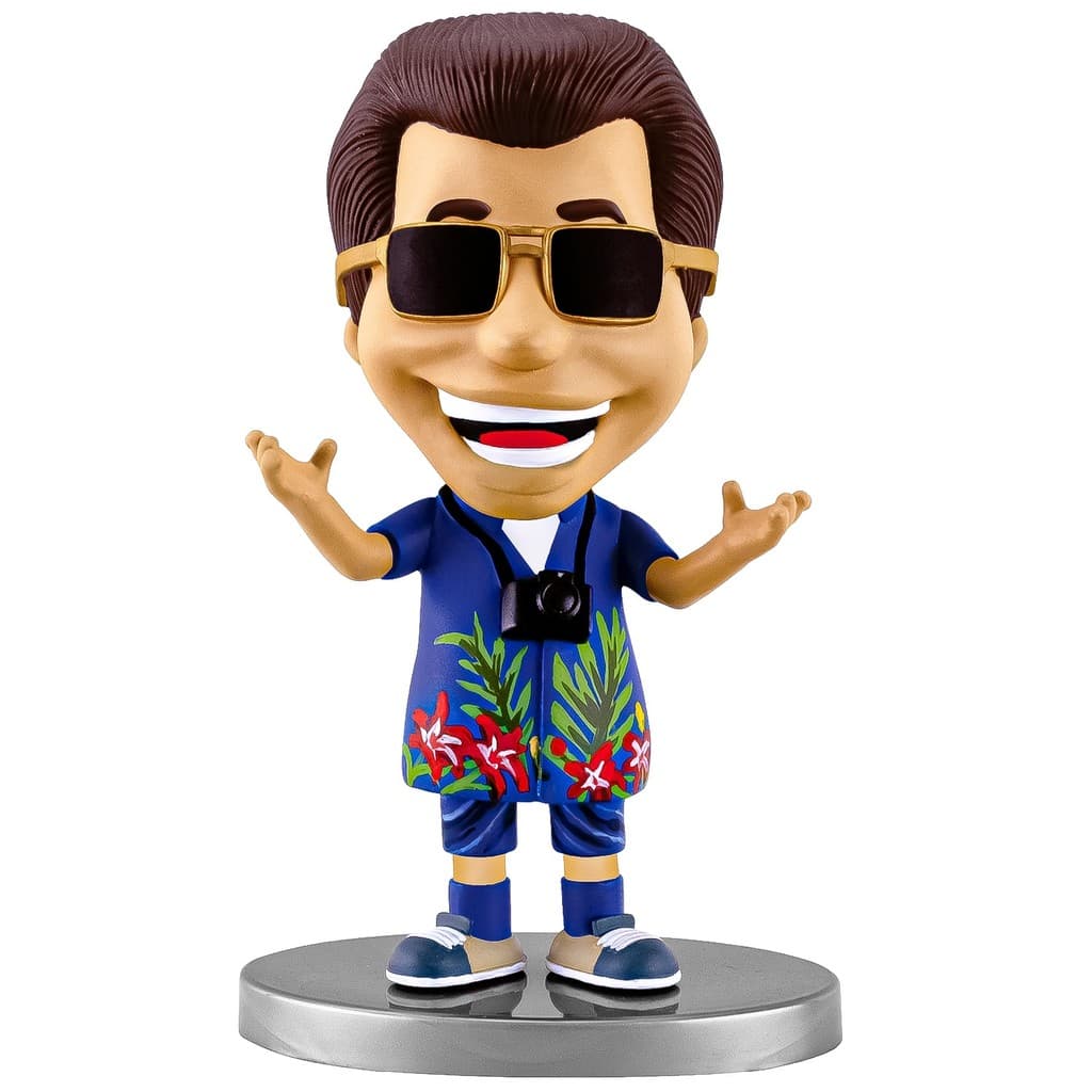 Silvinho Turista Fandom Box 090 Boneco Em Vinil Articulado Silvio Santos - Líder Brinquedos