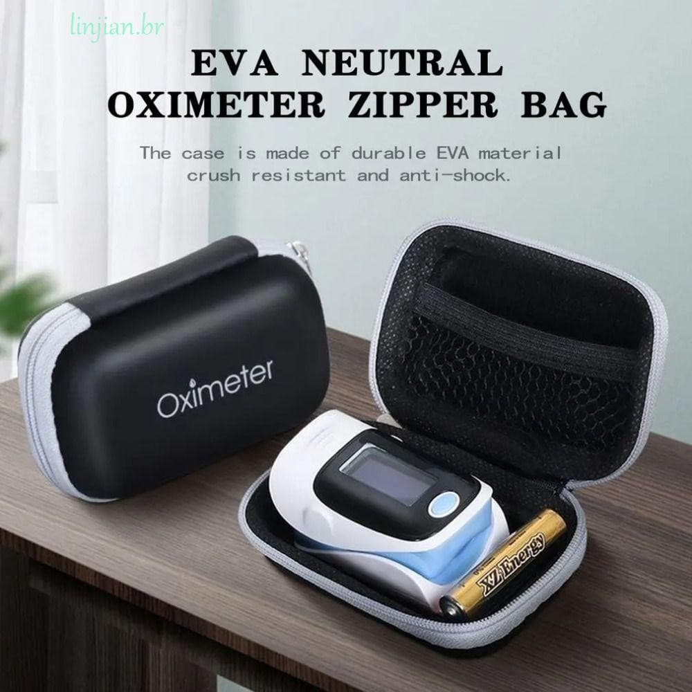 Bolsa De Armazenamento Para Oxímetro De Pulso LINJIAN , Caixa Protetora , Rígida Na Ponta Do Dedo Em EVA , Estojo De Tra