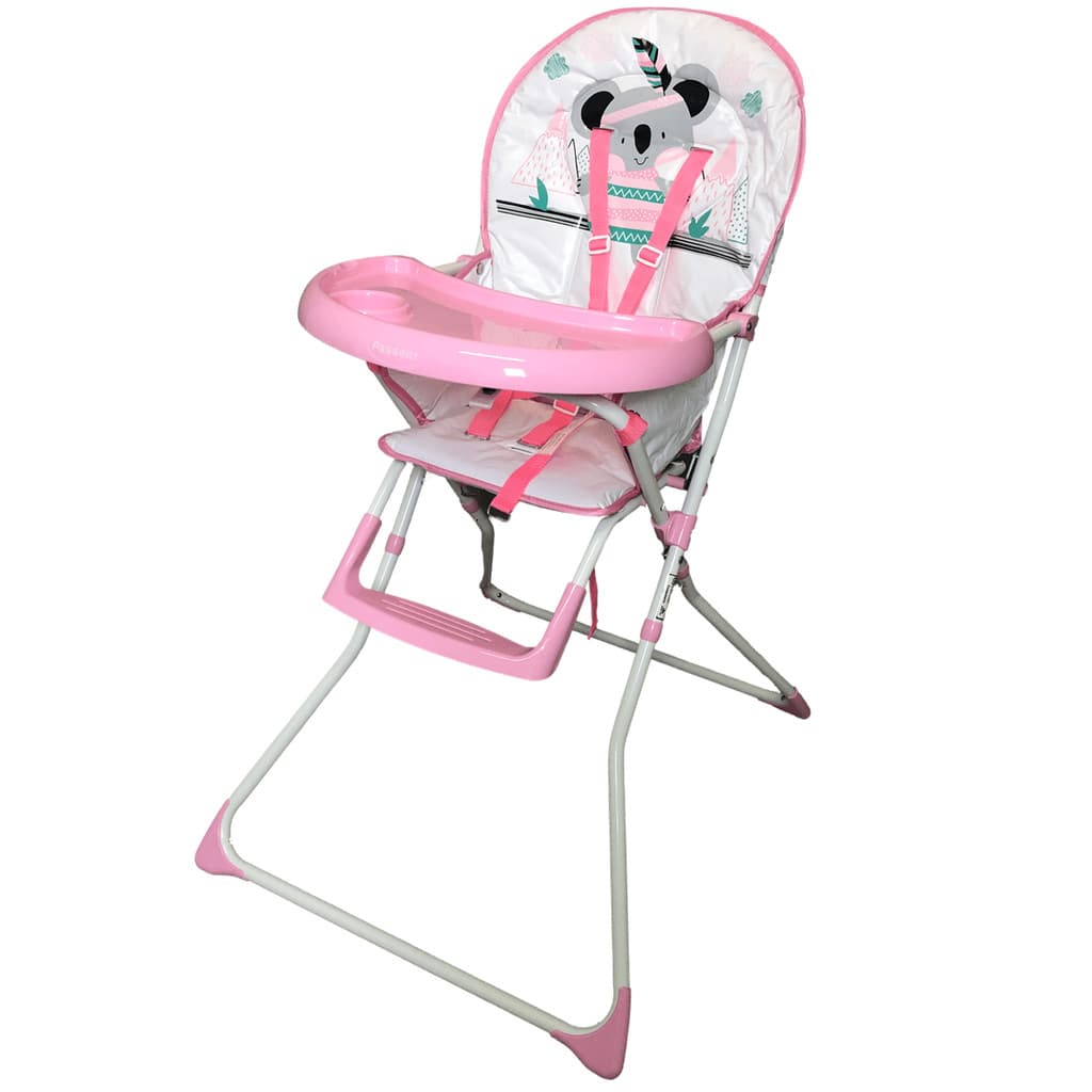 Cadeirinha de Alimentação Passear Baby Alta Papa Rosa Coala