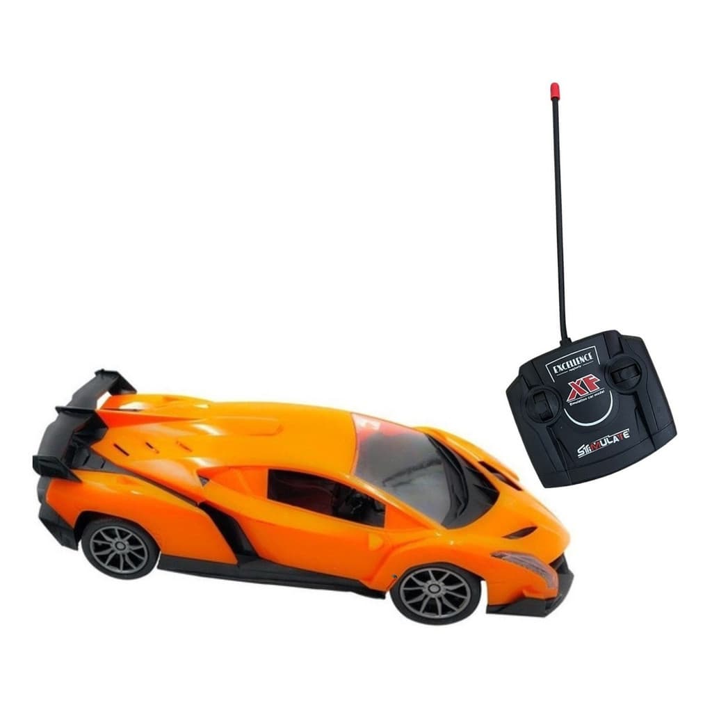 Carrinho Controle Remoto 1:16 c/ Luzes Laranja Importway
