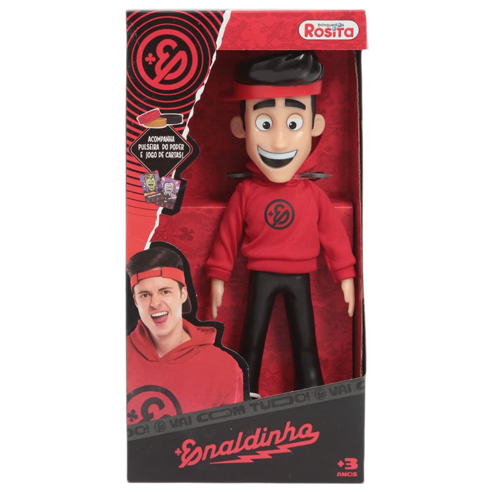 Boneco Enaldinho Youtuber 25cm Articulado + Itens Rosita