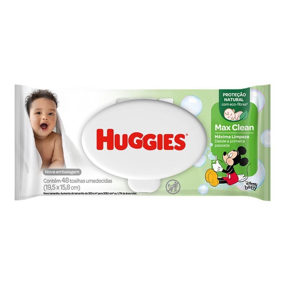 LENÇO UMEDECIDO HUGGIES CLASSIC COM 96 UNIDADES