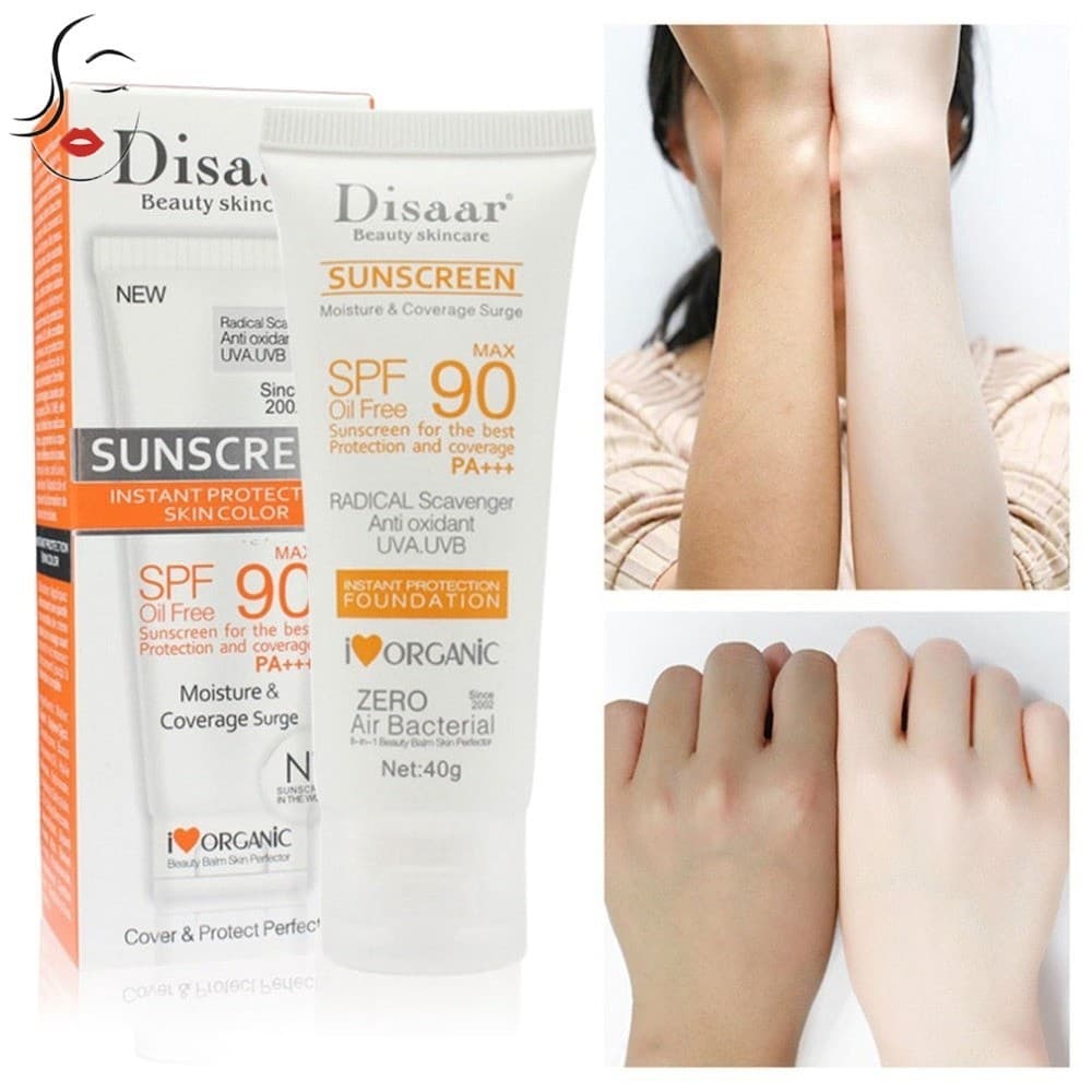 DISAAR Fps 90 Protetor Solar Clarificador Facial Antienvelhecimento Creme Para A Pele Hidratante Controle De Óleo 40g