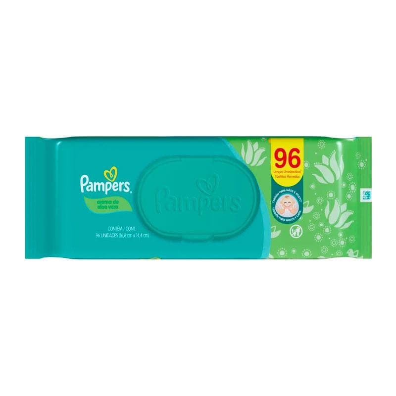 Lenços Umedecidos Pampers Aroma de Aloe Vera 96 Unidades