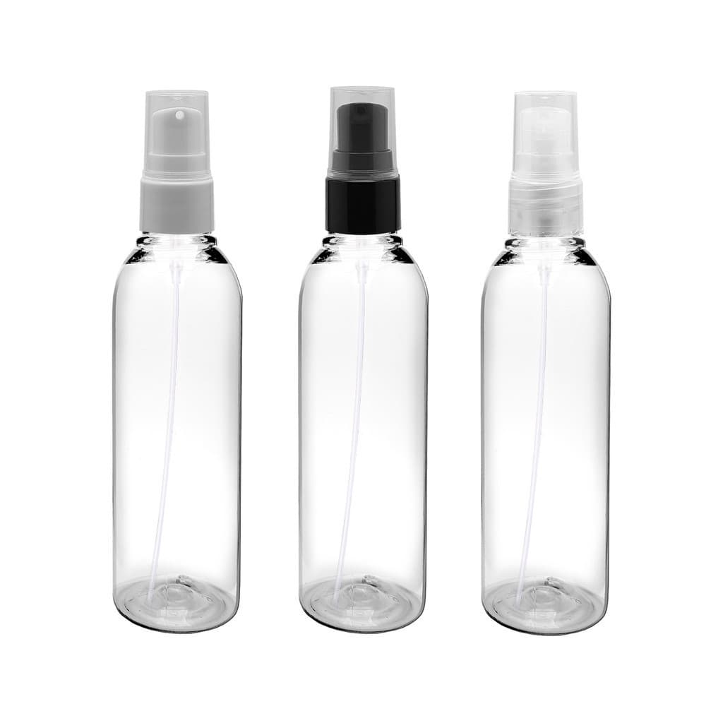 20 Frascos 100 Ml Cilíndrico em Plástico Pet com Válvula Reparadora para Shampoo creme Gel