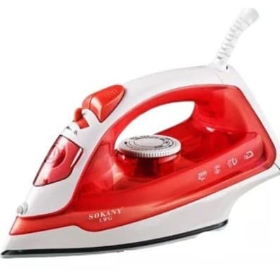 Ferro De Passar A Vapor Sokany 2000w Antiaderente 250ml Vermelho 127v
