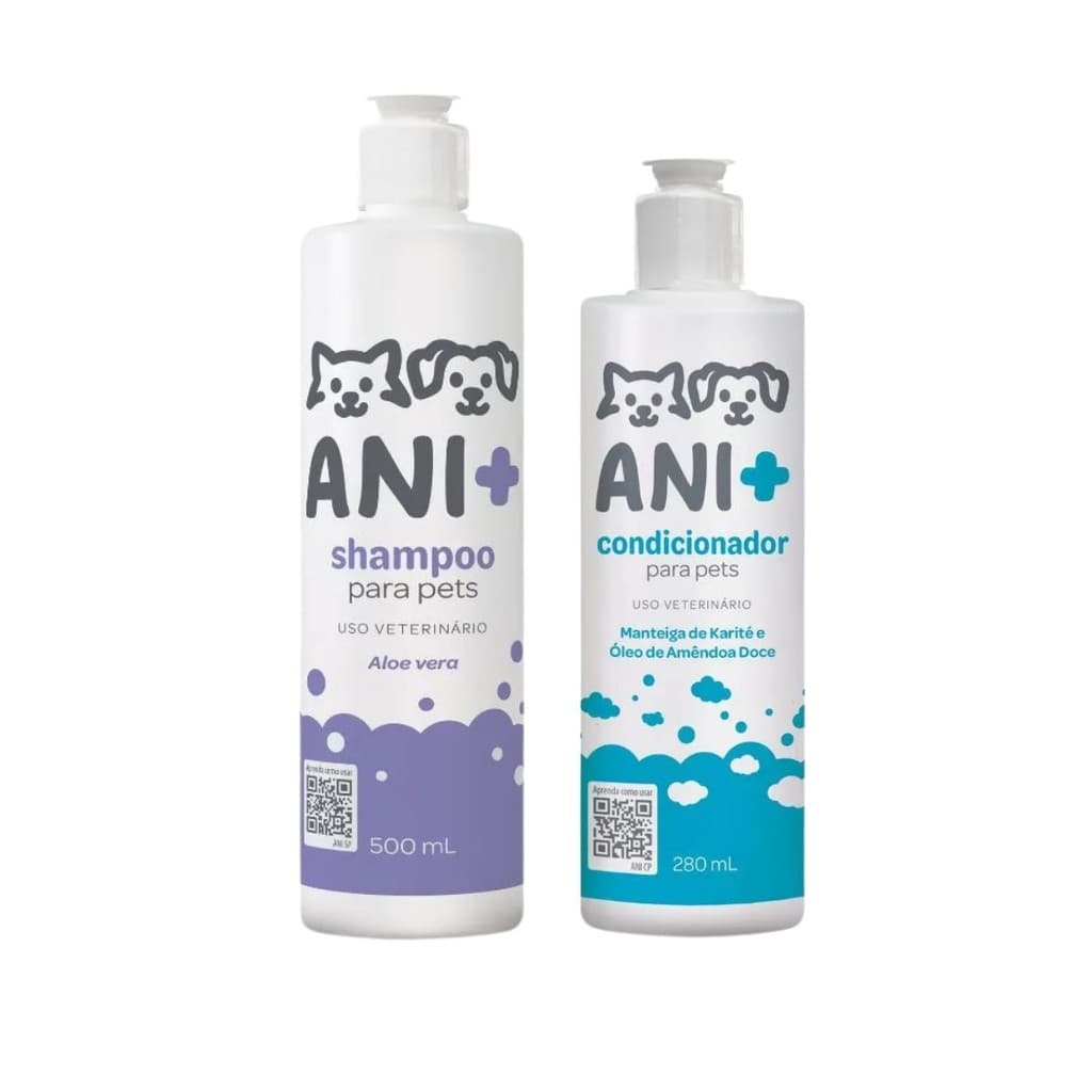 Kit Pet Society Shampoo e Condicionador Hidratante Ani+