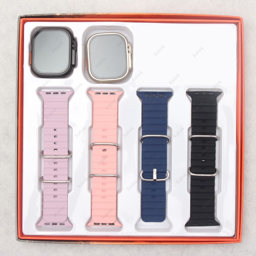 kit 2 Smartwatch 4 in-2  41mm 49mm Presente Relógio Digital ultra De Cardíaca relógio Relógio Masculino Relógio Feminino