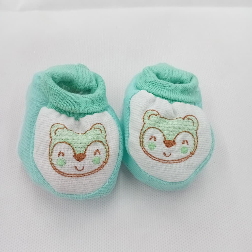 Pantufa de Bebê  Bordado Sortido - Cia do Bebê - Ref.: 109