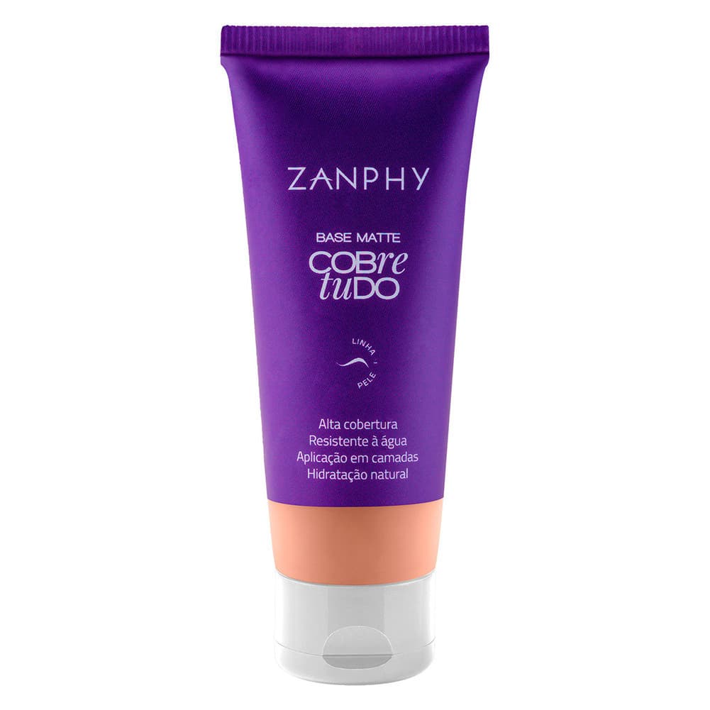 Base Liquida Matte Cobre Tudo Cor 07 Linha Pele - ZANPHY