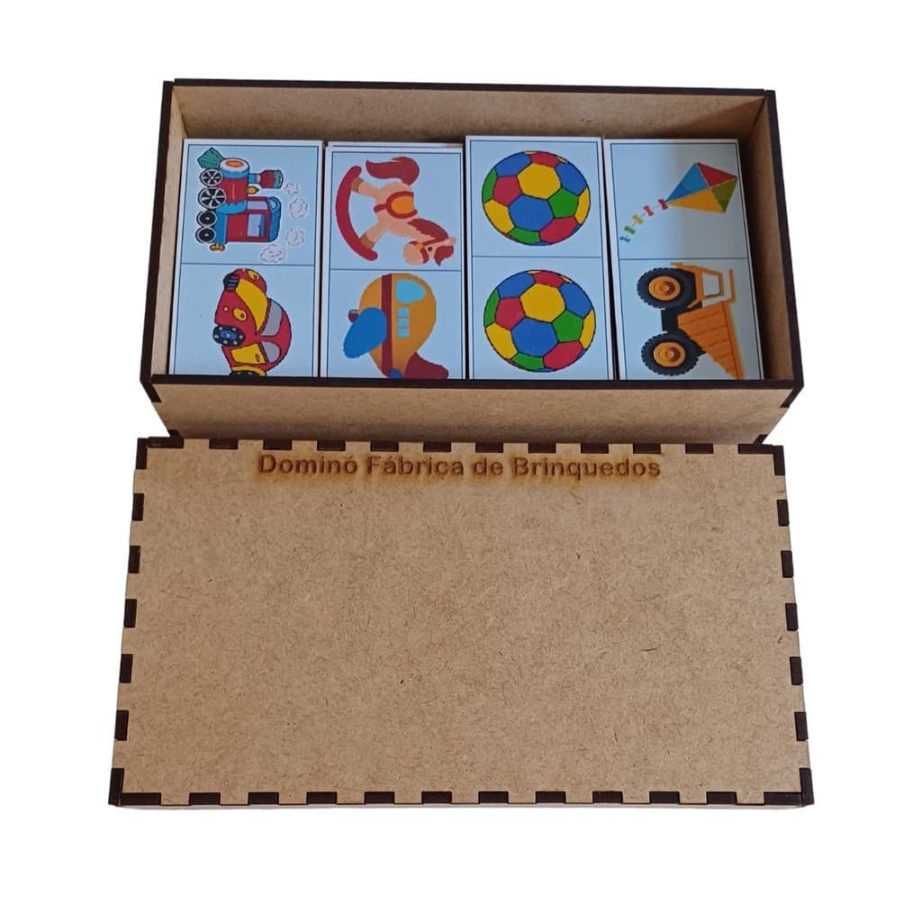 Dominó Fábrica de Brinquedos Jogos Educativos Pedagógicos Brinquedos madeira Socialização Diversão Educação Infantil