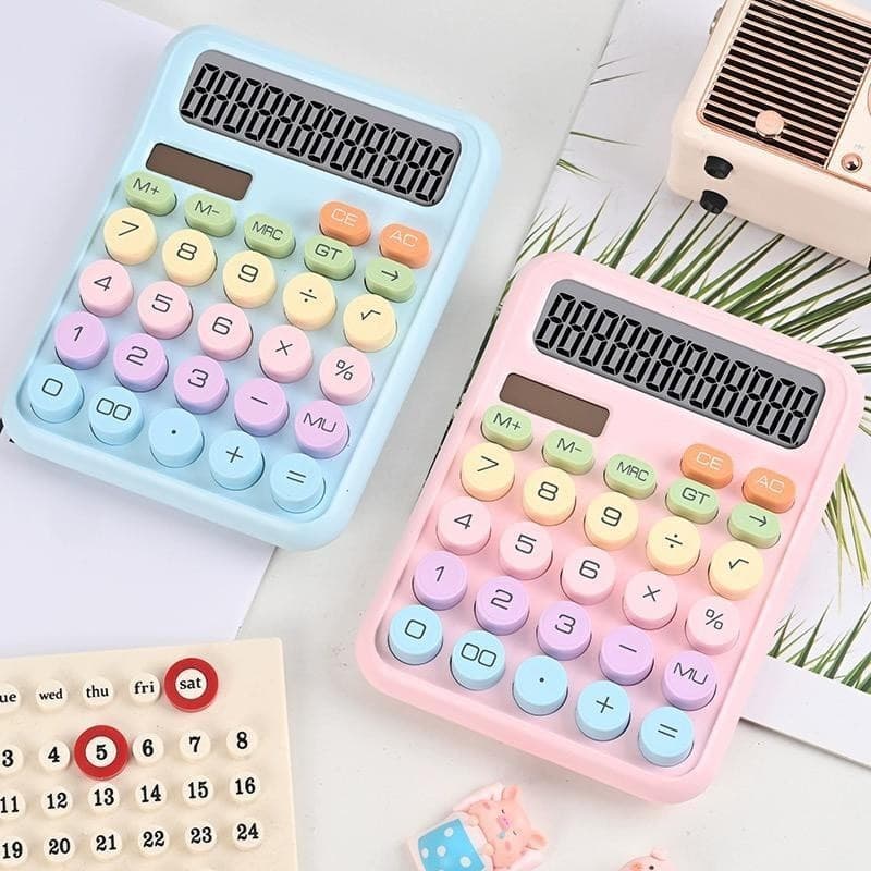 Calculadora Colorida Morandi De 12 Dígitos Teclado Mecânico De Ponto Grande Escola Escritório