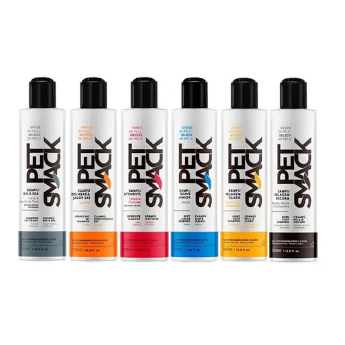 Toda Linha Shampoo Pet Smack Para Pet Shop - 6 Shampoo 500ml