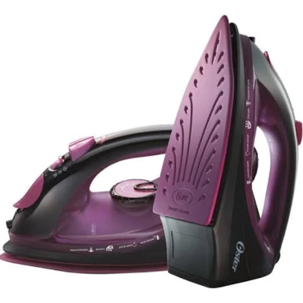 Ferro de Passar a Vapor Oster 1200W Base Ceramica Antiaderente Roxo 220V