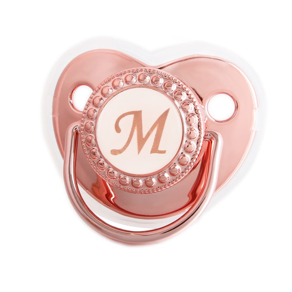 Pink Baby Pacifier Sem Rhinestones BPA Grátis 0-18 Meses 26 Cartas Mamilo Ortodôntico