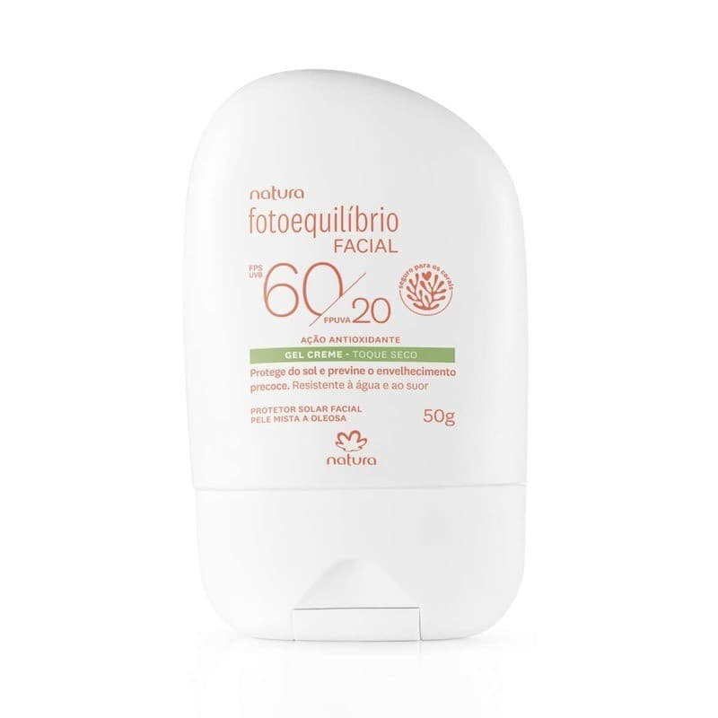 Protetor Solar Facial FPS 60/ FPUVA 20 Toque Seco Pele Mista a Oleosa Fotoequilíbrio - 50g