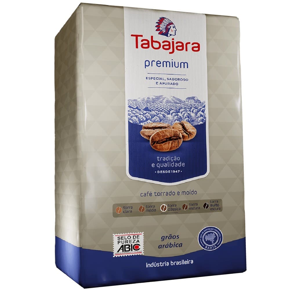 Kit Café Arábica Torrado em Grãos 1kg Torra Classica Tabajara