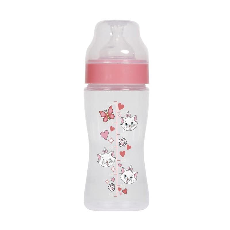 Mamadeira Wide Neck com Tampa Higiênica Gatinha Marie 270ml Disney BabyGo