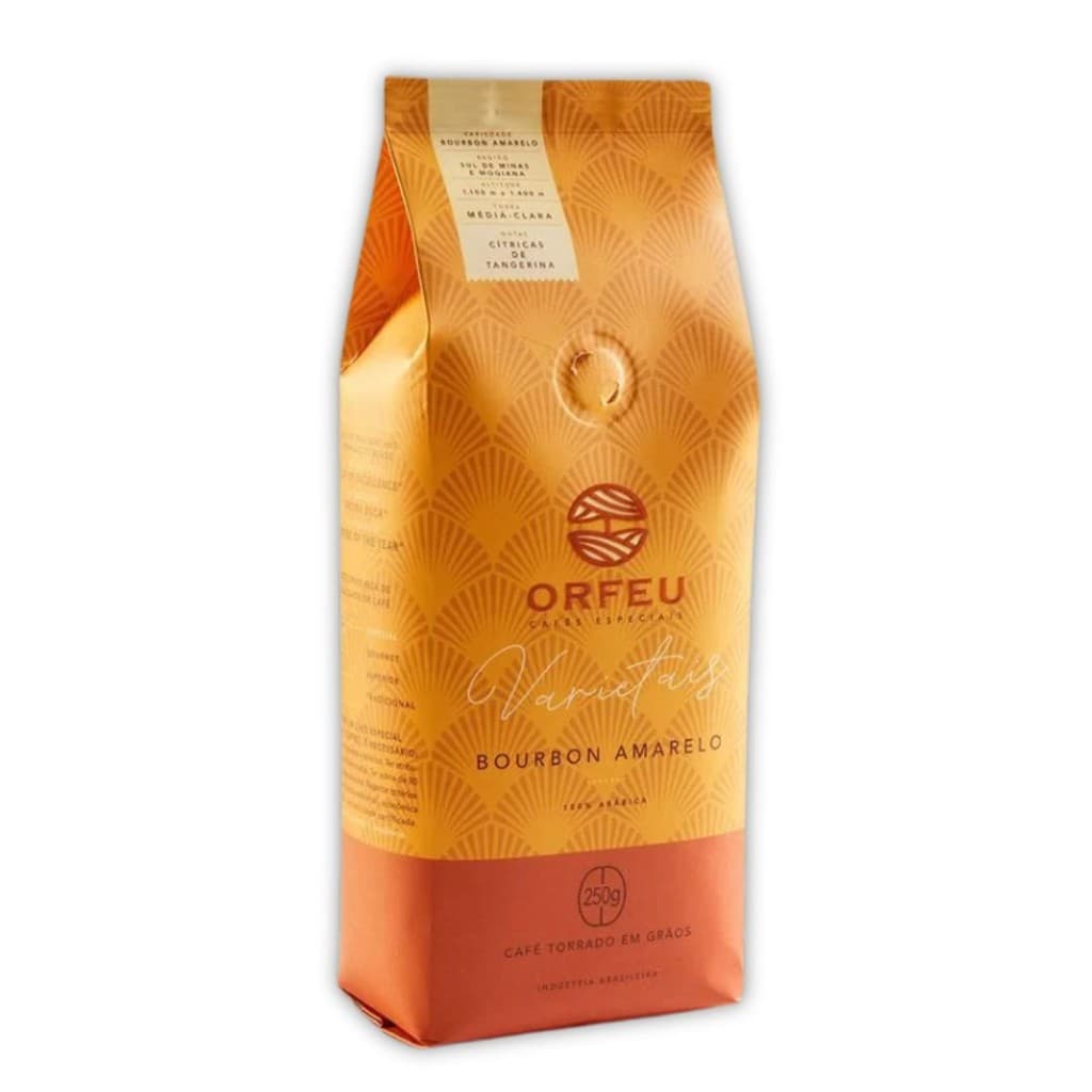 250g Café em Grãos Especial Orfeu Bourbon Amarelo 100% Arábica