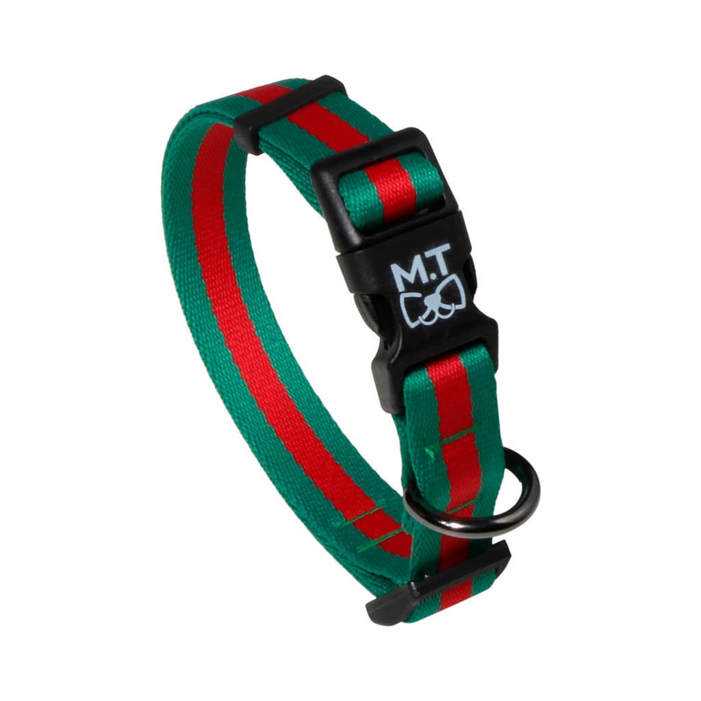 Coleira Elegance Verde/Vermelho cachorro gato guia pescoço cão coleiras Premium top qualidade