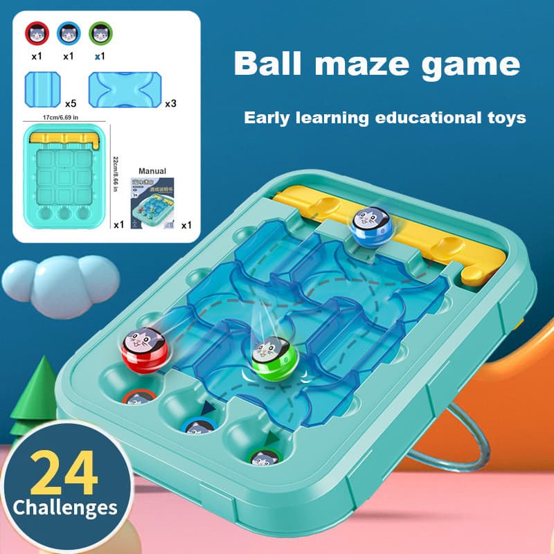 Divertido Rolando Bola Labirinto Brinquedo Crianças Atenção Espaço Pensamento Lógico Treinamento Brinquedos Educativos ,