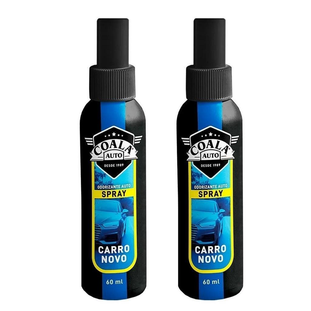 Kit 2 Coala Spray Automóveis 60ML Carro Novo Renova Perfuma Seu Carro Novos Aromas Alto Rendimento