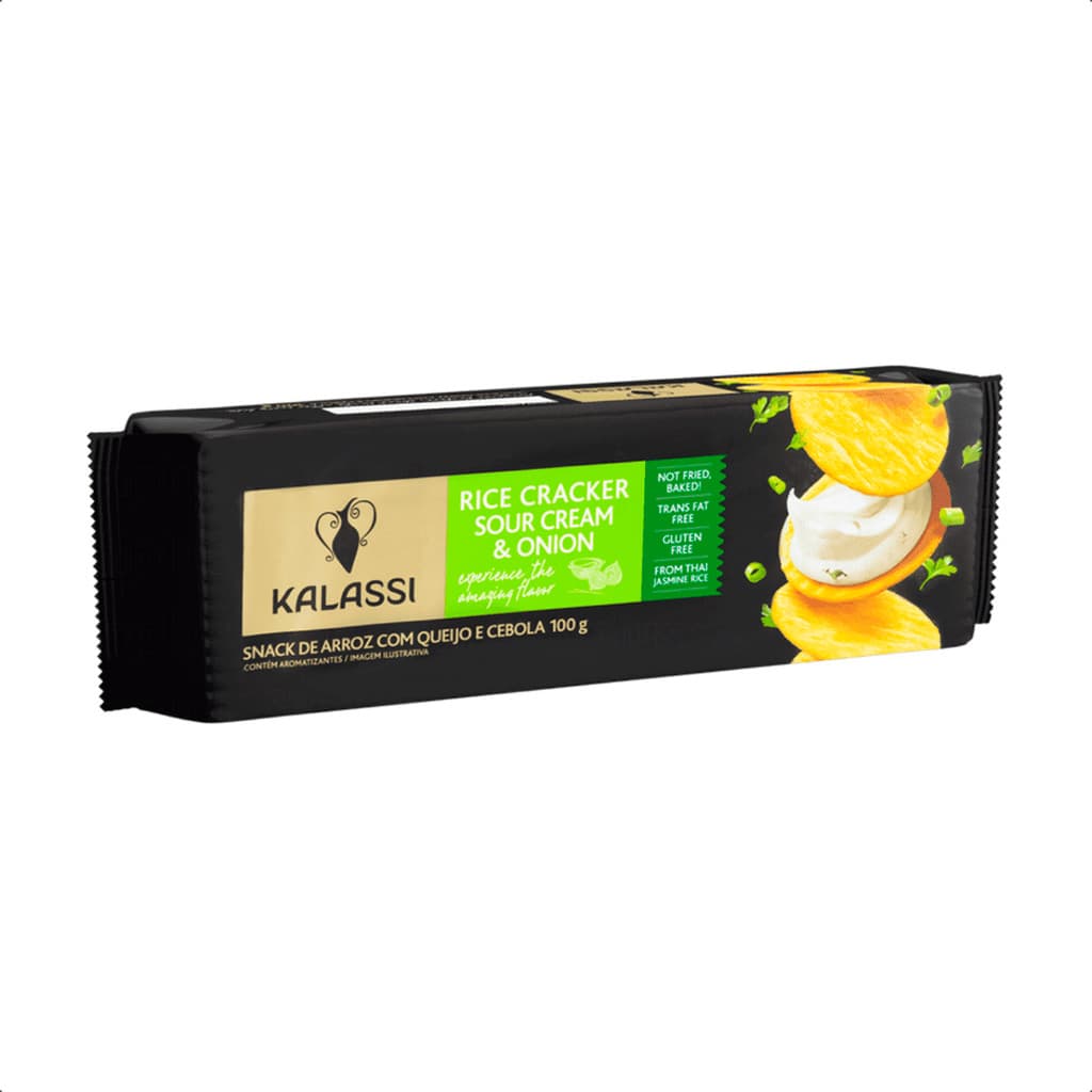 Biscoito de Arroz Tai Kalassi Sour Cream Onion 100g