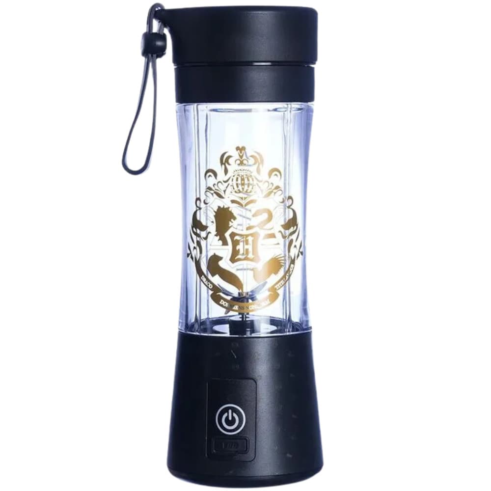Copo Mixer Liquidificador Hogwarts Sem Fio 6 laminas Com Filtro 300ml Potente BPA FREE Oficial Harry Potter