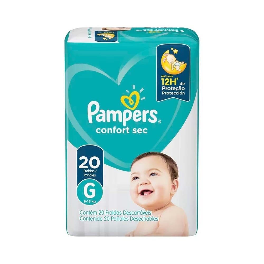 Fralda Infantil Pampers Confort Sec Tamanho G 20 Unidades