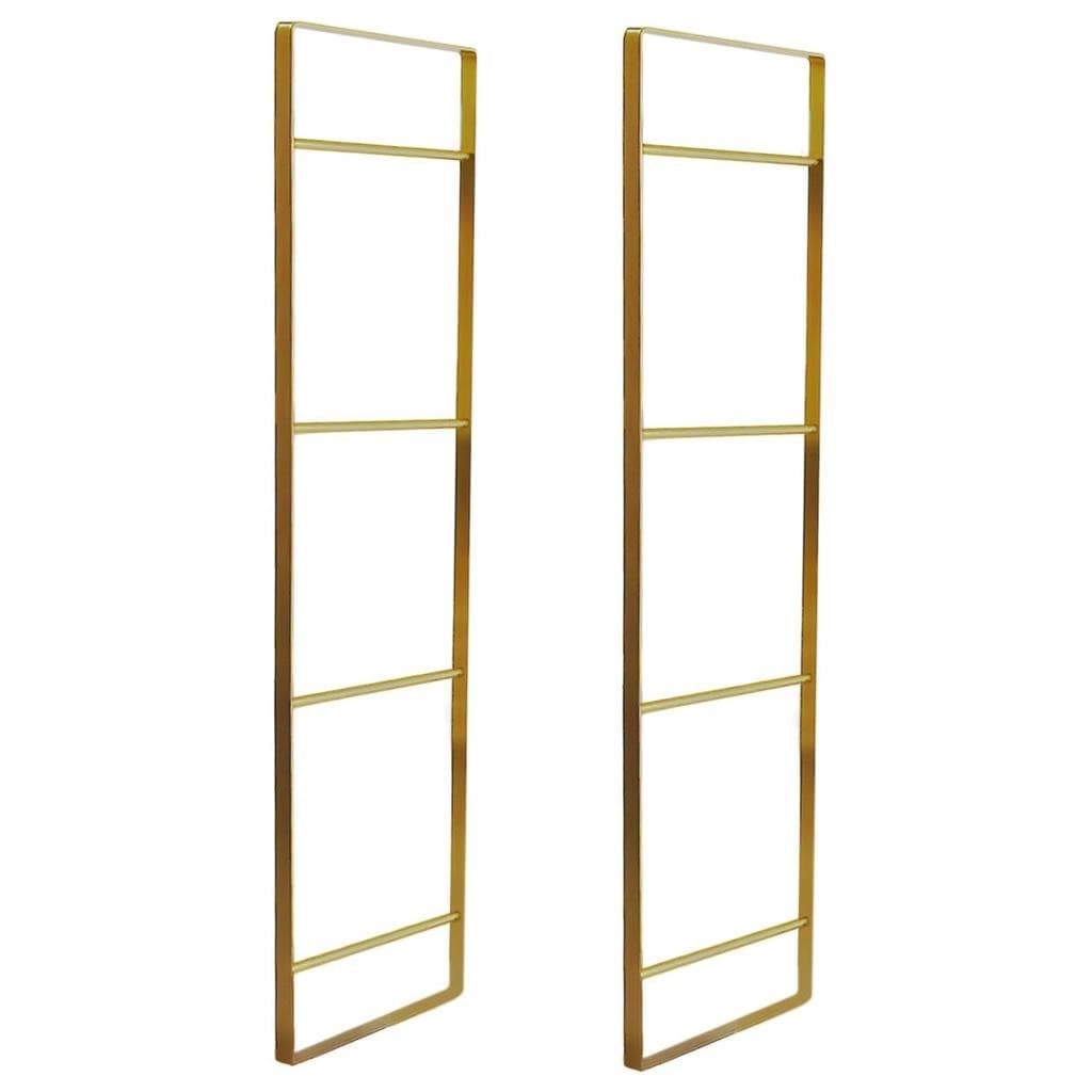 Kit 2 Suportes Prateleira Aço Carbono Dourado Industrial Minimalista 81cm Parede Organizador Decorativo
