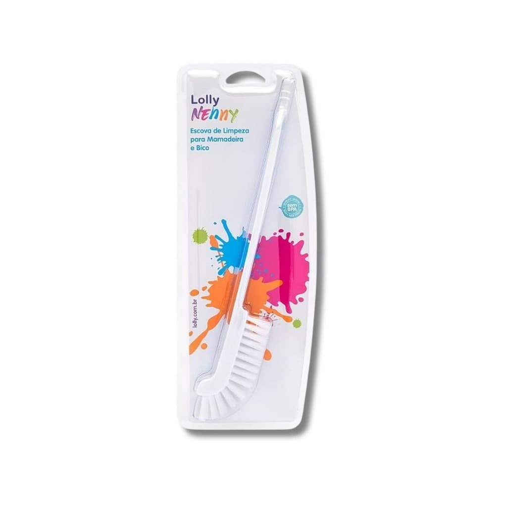 Escova de Limpeza Mamadeira e Bico Branco Lolly