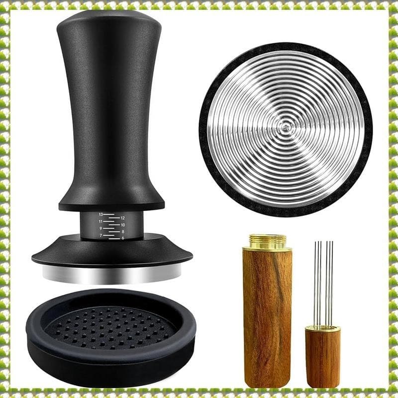 (O F L W) Coffee Espresso Tamper 51mm Com Ferramenta WDT Mola Calibrada Carregada , Tapete De Silicone , Para Máquina De Café Expresso Fácil Instalação De Usar