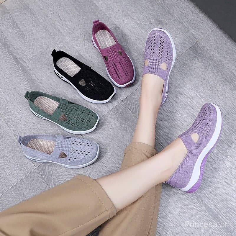 Sapatos ortopédicos confortáveis e respiráveis AA Mesh Shoes das mulheres