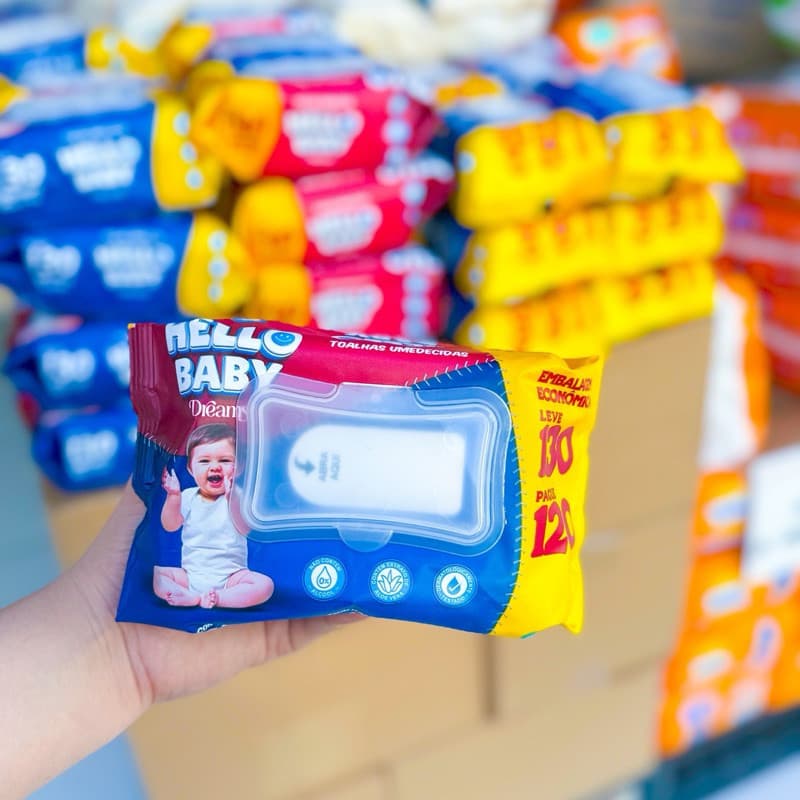 Lenços Toalhas Umedecida Higiene bebê Promoção HELLO BABY