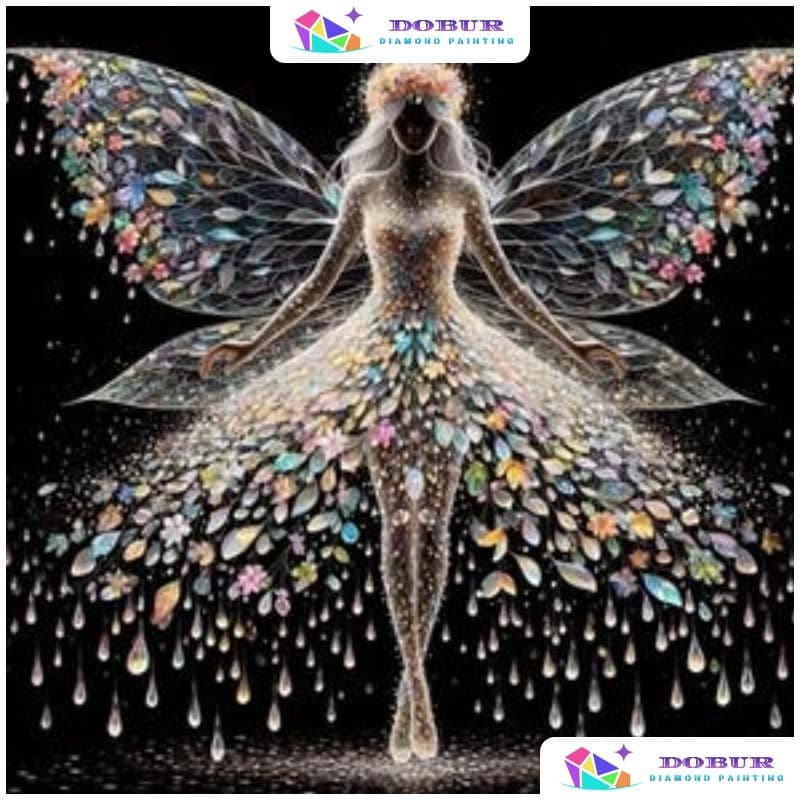 DOBUR | Conjunto De Pintura Diamante Angel Fairy 5D DIY Rodada/Quadrado Full Broca Lona Com Número Artesanato Presente D