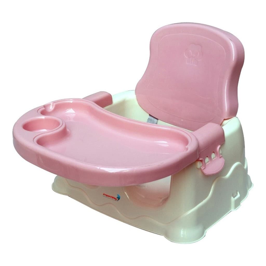 Cadeira Alimentação Bebê Booster Rosa Importway