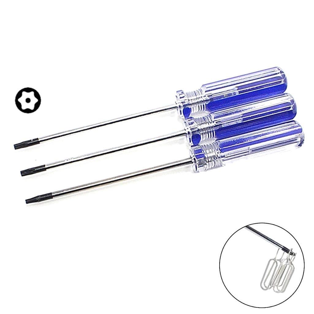 Kit 3 Chave Torx Estrela Com Furo Precisão P/ Eletrônicos Controle Videogame T8, T9, T10