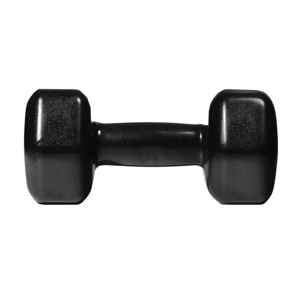 Halter Sextavado Peso Academia Emborrachado 3kg Preto Treino