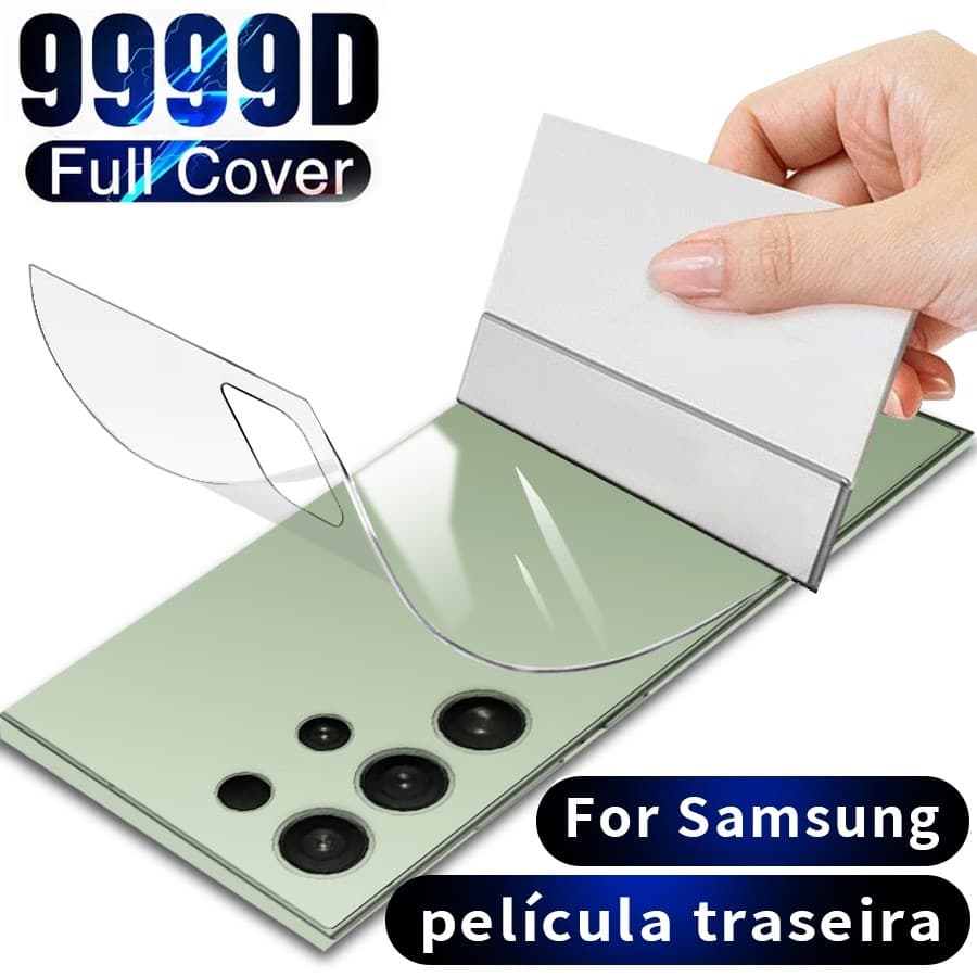 Película Traseira hidrogel para Samsung Galaxy S24 Plus S24 Ultra S23 S20 S21 S22 S9 Plus Ultra A55 A35 5G A25 A15 A56